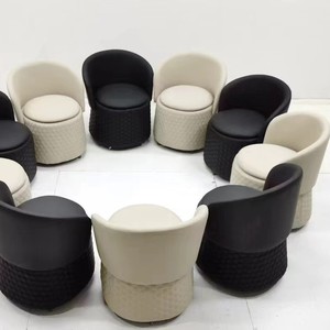 Taburete de Maquillaje Metálico de Alta Gama, Plegable, con Almacenamiento, Giratorio, Móvil, Otomana, Estilo Moderno y Sencillo para Dormitorio - Product Image 6