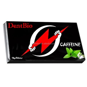 Bán hàng nóng biểu tượng tùy chỉnh 100% xylitol bạc hà đường miễn phí năng lượng kẹo cao su Halal Guarana chiết xuất Taurine kẹo cao su - Product Image 1