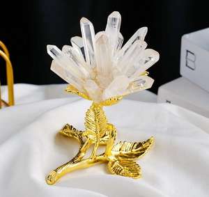 Ornements <span class=keywords><strong>de</strong></span> fleurs en cristal blanc naturel, <span class=keywords><strong>arbre</strong></span> <span class=keywords><strong>de</strong></span> fleurs en cristal blanc, décoration <span class=keywords><strong>de</strong></span> la maison, artisanat et décorations - Product Image 5