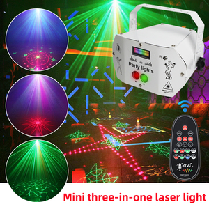 Đèn Nhấp Nháy Kích Hoạt Bằng Giọng Nói RGB Mini 3 Trong 1 Đèn Sân Khấu Laser Vũ Trường Đèn <span class=keywords><strong>LED</strong></span> Chiếu Sáng Di Chuyển Sàn Nhảy DJ Tiệc Tùng Cho Quán Bar Câu Lạc Bộ Tiệc Tùng - Product Image 3