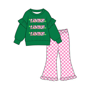 Pre-ordenar Conjuntos de Ropa con Volantes para Niñas Pequeñas del Día de San Patricio, Conjuntos de Sudadera de Manga Larga para Niños, Ropa para Hermanas - Product Image 2