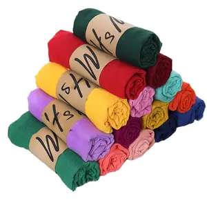 New Solid Color girl Scarf Women Breathable Cotton Lady Shawls And Wraps Head Scarves Neck Bandana Men Scarf