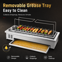 Nouveau Grill Électrique Rotatif Automatique Sans Fumée en Acier Inoxydable pour Brochettes de Mouton, 16 Brochettes, 3400W, Multifonctionnel Intérieur/Extérieur