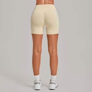 Nuovi Shorts da Yoga Joyyoung per Donna, Senza Cuciture Invisibili, Resistenti alle Pieghe, in Spandex/Nylon, a Vita Alta, Modellanti - Product Image 2