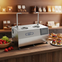 LST Tafelmodel Mini Dubbele 5,5L Commerciële Chocolademelkdispenser met Melk & Noten CE Gecertificeerd 220V/380V