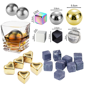 Logo personnalisé couleur taille garde vos boissons froides argent or gris blanc noir whisky pierre glace pierre glaçon - Product Image 6