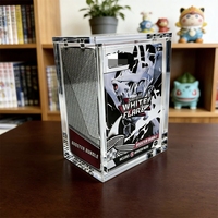 Boîte de rangement et présentoir pour cartes, en acrylique transparent, pliable, magnétique, résistant aux UV, pré-assemblée et empilable