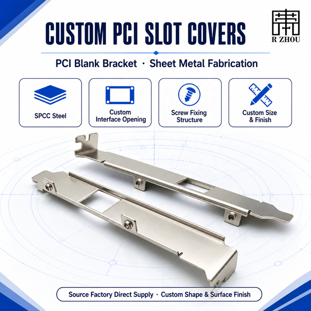 Custom PCI Blank Bracket Nickel Plated SPCC Stamped Network Card Bracket PCI Slot Cover for Computer Server