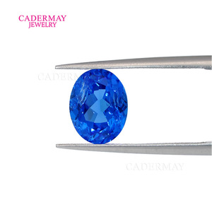 Cadermay Lab Created Cobalt Spinel Oval Loose Stone Blue For Jewelry Making - Product Image 2
