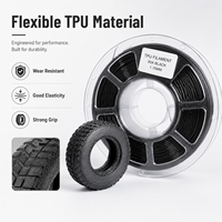 Filament d'impression 3D en caoutchouc TPU 85A 90A noir 1,75 mm souple et flexible, matériau élastique haute précision pour impression FDM en gros