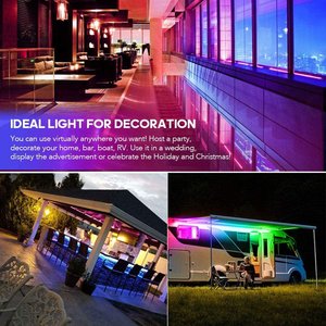 แถบไฟแอลอีดีอัจฉริยะสำหรับทีวี Dc5V Ws2813 12โวลต์แบบงอได้หลายสีติดได้ - Product Image 5
