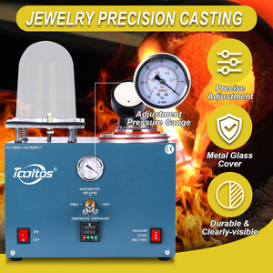 1100&deg;C <strong>Jewelry</strong> <strong>Lost</strong> <strong>Wax</strong> <strong>Casting</strong> Mold Plaster Investment Gold Silver Copper Metal Refining 2L Vacuum Melting &amp; <strong>Casting</strong> Machine - Product Image 5