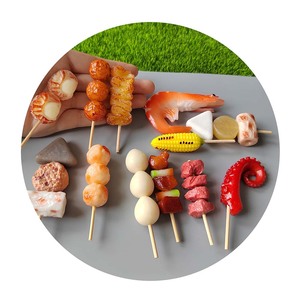 Jouets de cuisine d'extérieur pour enfants : Faux barbecue, aliments artificiels, jouets de bœuf rôti, jouets de barbecue, aliments de jeu, jouets de cuisine, modèle de cuisson, accessoires de photographie - Product Image 6