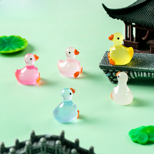 Wholesale Cartoon Luminous Duckling Goose Micro Landscape <strong>Ornament</strong> Custom Parts Resin Crafts <strong>Small</strong> <strong>Ornament</strong> - Product Image 1