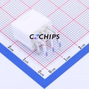 X9357WR-2x03-N0SN Wire-to-Board Pin Header Bent Lead Through Hole,P=4.2mm Connector 2x3P 4.2mm Right Angle Insert 6P - Product Image 2