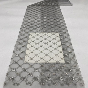 Tissus en dentelle brodée de paillettes, de perles et de cristaux pour <span class=keywords><strong>robe</strong></span> de mariée, <span class=keywords><strong>robe</strong></span> de soirée, <span class=keywords><strong>robe</strong></span> de femme, <span class=keywords><strong>couture</strong></span> - Product Image 6