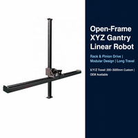 Systèmes de mouvement linéaire à grande portée QIGE personnalisés, rails à crémaillère motorisés, roulements à billes, charge lourde (jusqu'à 200 kg), robotique