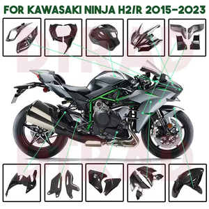 DTRAD 2022 <span class=keywords><strong>KAWASAKI</strong></span> <span class=keywords><strong>NINJA</strong></span> H2 <span class=keywords><strong>H2R</strong></span> 2015-2023 Kit complet de carénages en fibre de carbone noir pour moto, accessoires en twill - Product Image 1