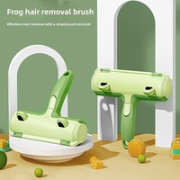 Brosse à rouleaux anti-poils pour animaux avec design adhésif pour chiens et chats, styles grenouille et petit canard jaune