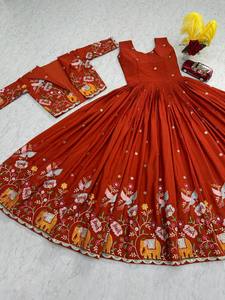 Best Quality Gown with Matching <b>Jacket</b> for <b>Women</b> Comfortable Designer for Party <b>Wedding</b> and Festive Events Available For Sale - Product Image 6