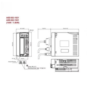 Nouveau variateur de fréquence ASD-B2-1521-B B2 1,5 kW 230 V monophasé en stock - Product Image 4