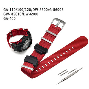 Bracelet de <span class=keywords><strong>montre</strong></span> en nylon tissé en <span class=keywords><strong>tissu</strong></span> de toile de bracelet de <span class=keywords><strong>montre</strong></span> en gros d'usine pour <span class=keywords><strong>Casio</strong></span> GA110 DW6900 5610 5600 bracelets de <span class=keywords><strong>montre</strong></span> en nylon de poignet - Product Image 5