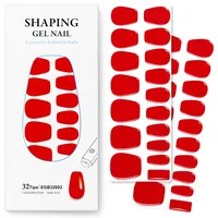 Huizi Nouvelles Bandes d'Ongles en Gel Semi-Durci à Presser, Longue Durée, Saines, pour Extension de Gel UV, Wraps et Gel de Modelage