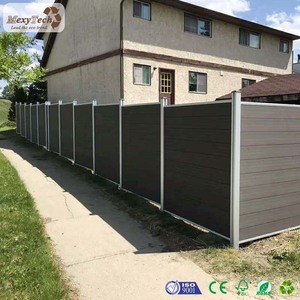 Panneaux de clôture en composite <span class=keywords><strong>bois</strong></span> et aluminium en gros, modèles de clôture murale <span class=keywords><strong>pour</strong></span> la cour - Product Image 3
