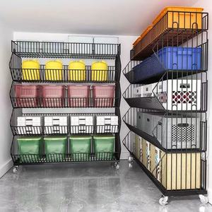 Soporte de exhibición grande de metal de un solo lado de 5 capas para supermercados, estante de almacenamiento de frutas y verduras en tiendas - Product Image 2