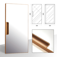 Porte de placard en aluminium sur mesure avec miroir intégré et poignée encastrée OEM ODM