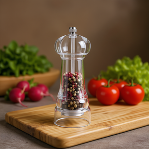 Spice Mill Pack Of 6 Metaltex Transparent Adjustable <b>Grinder</b> For Kitchen Use - Product Image 3