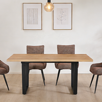 Ensemble de table à manger extensible moderne, table de cuisine rectangulaire et chaises, design gain de place pour petit appartement