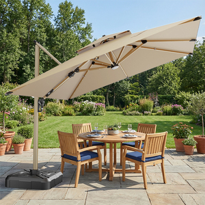 Sombrilla de Exterior de Aluminio Plegable, Ligera y Moderna, Personalizada por HANYI, Impermeable, con Protección Anti-UV, para Patio y Jardín - Product Image 6