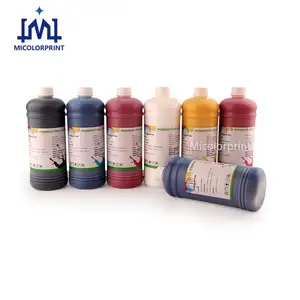 Micolorprint Textile ink for direct to garment printer t shirt printing printer ink CMYKW 5 color dtg printer textile pigment in