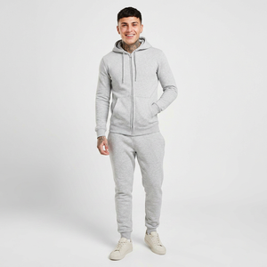 Conjunto Deportivo Informal de Invierno Unisex con Capucha, Estampado, 100% Algodón, Ropa Deportiva Urbana, Cómodo para Entrenamiento, Elegante - Product Image 1