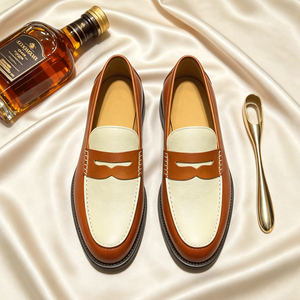 Zapatos <span class=keywords><strong>Mocasines</strong></span> de Cuero para Hombre, Estilo 2026, Hechos a Mano, Casuales, de Vestir, de Alta Gama, Transpirables, para <span class=keywords><strong>Caballero</strong></span> - Product Image 2