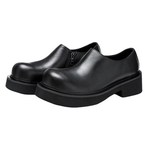 Envío Directo, Nuevos Zapatos Casuales de Cuero para Hombre, Minimalistas, con Punta Redonda, Suela Gruesa de 6 cm, Tacón Convertible de 2 en 1 para Aumentar la Altura - Product Image 2