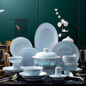 Service de table exquis sous glaçure de Jingdezhen, vaisselle domestique, bol en porcelaine Phnom Penh, bol cadeau, assiette de dîner, vente en gros - Product Image 2