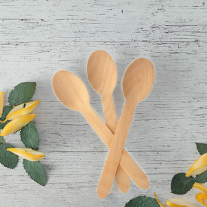 Ecoware – Ensemble de couverts jetables en bois de bouleau (couteau, fourchette, cuillère) compostables et écologiques – Vaisselle moderne pour restaurant et fête, logo personnalisable - Product Image 2