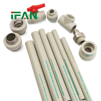 Raccords de plomberie PPR gris IFAN 20-110mm PN25, amortisseurs de bruit et anti-vibrations pour bâtiments de grande hauteur