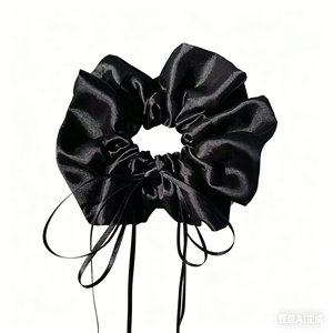Coletero con Lazo de Satén Estilo Balletcore para Mujer, Elegante Lazo para Cola de Caballo Alta, Nueva Moda en Bandas Elásticas para el Cabello - Product Image 1