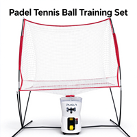 Ensemble d'entraînement de padel portable |   Machine à balles et filet de récupération de balles PT MINI PRO, un incontournable pour la pratique personnelle de padel