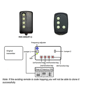 Télécommande de garage REMOCON <span class=keywords><strong>RMC</strong></span> 600 <span class=keywords><strong>RMC</strong></span>-600 LRT1 RMC610, fréquence réglable 250 MHz-450 MHz, ouvre-porte de garage - Product Image 6