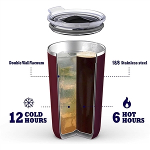 Tazas de Café de Acero Inoxidable de 20 oz <span class=keywords><strong>IDEUS</strong></span>, Doble Pared Aislada, Taza de Viaje con Tapa, Envío desde Almacén en EE. UU. - Product Image 4