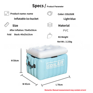Cubo de Hielo Inflable Portátil de PVC para Fiestas, Bebidas Frescas, Camping, Barbacoa, Bebidas Frías - Product Image 6