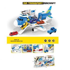 Ensemble de jeu de jouets d'<span class=keywords><strong>avion</strong></span> de transport de fret à friction, modèle de dessin animé, avec <span class=keywords><strong>porte</strong></span>-avions et voiture - Product Image 4