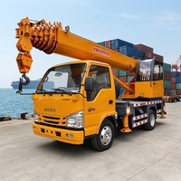 Prix d'usine, certifié CE, grue de camion ISUZU de 8 tonnes, nouveau modèle avec stabilisateurs hydrauliques pour les projets de construction