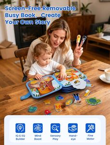 Nouveau design 2026 : <span class=keywords><strong>Livre</strong></span> d'activités et tableau pour tout-petits (1-3 ans), unisexe, thème chien, jouet éducatif de voyage en tissu - Product Image 3