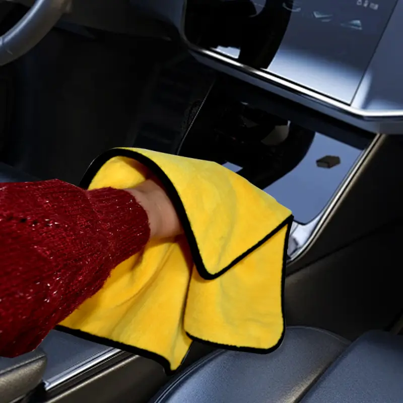 High quality 1400 gsm wash towel twisted loop microfiber car drying towel micro fiber towel for car