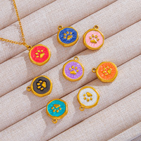 Accessoires de bijoux en acier inoxydable 18K plaqué or Zircon Set pour bracelets colliers boucles d'oreilles pendentifs chien chat griffes